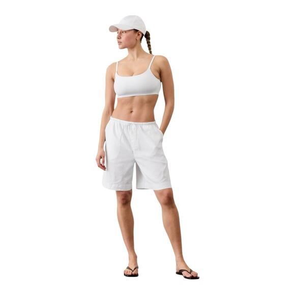 Athleta Paradise Midrise 8” Linen Bermuda Short Bright White - Picture 1 of 5